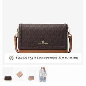 Michael Kors Jet Set Small Logo Smartphone Convertible Crossbody Bag